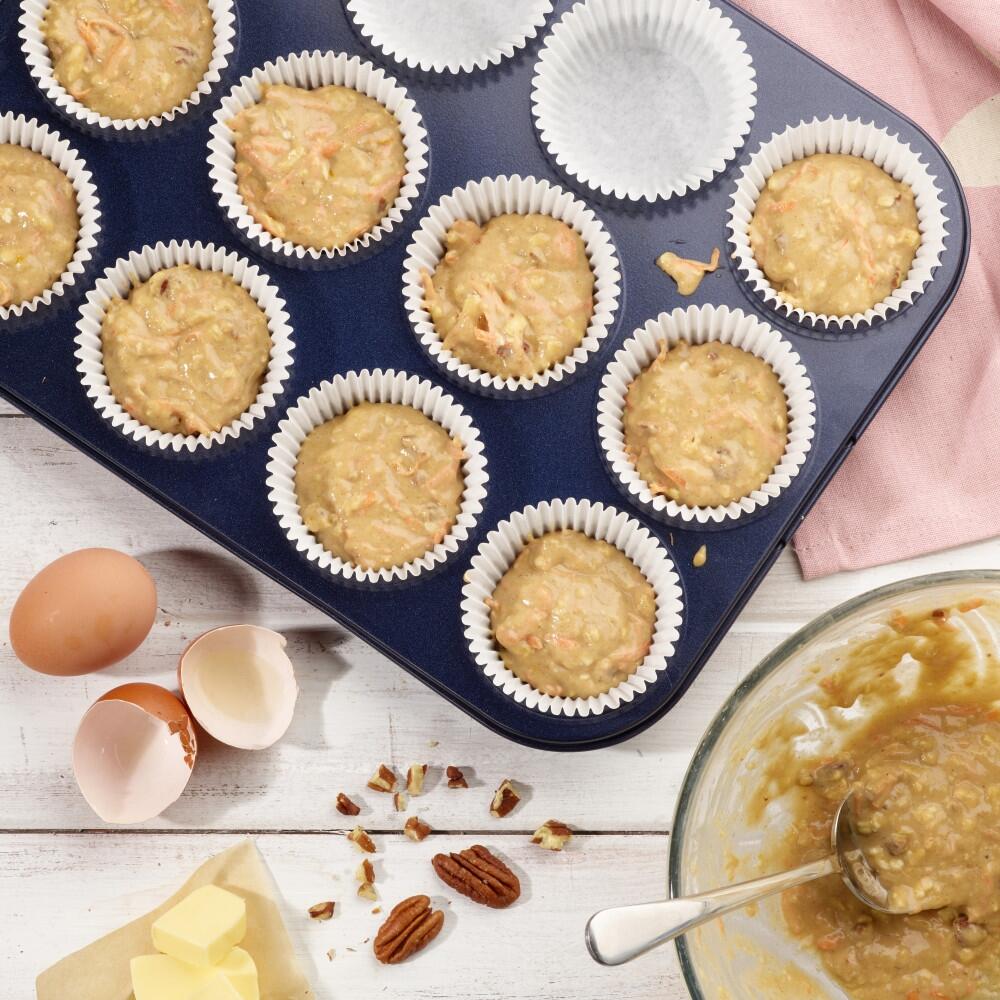 Muffin-Backform Für 12 Stück – Antihaftbeschichtung, Hitzebeständig, 35 X 26 Cm, Teflon
