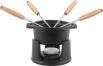 Staub Schoko Fondueset aus Gusseisen in schwarz