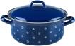 Riess Kasserolle aus Emaille in bl&uuml;mchenblau