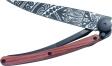deejo Taschenmesser 37g, Korallenholz / Polynesische Zeichen