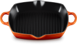 Le Creuset Grillpfanne Signature quadratisch mit 2 Griffen in ofenrot