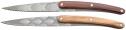 deejo Brotzeitmesser-Set, Olivenholz / Art Déco und Korallenholz / Art Déco