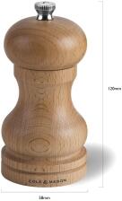 Cole & Mason Beech Capstan, Pfeffermühle, ungefüllt, 12 cm
