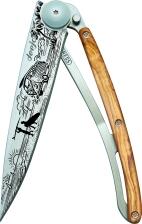 deejo Taschenmesser 37g, Olivenholz / Van Life