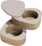 Lind DNA Gewürzdose Curve Salt & Pepper Nupo, 2er-Set in Clay Brown