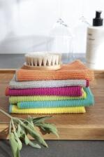Cawö Home Spültuch Cuisine Spültuch Trio, 3er Pack in Uni lemon/pink