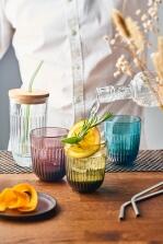 La Rochère Becherglas OUESSANT in aubergine, 4er Set