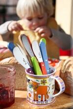 Opinel Kindermesser Buchenholz blau