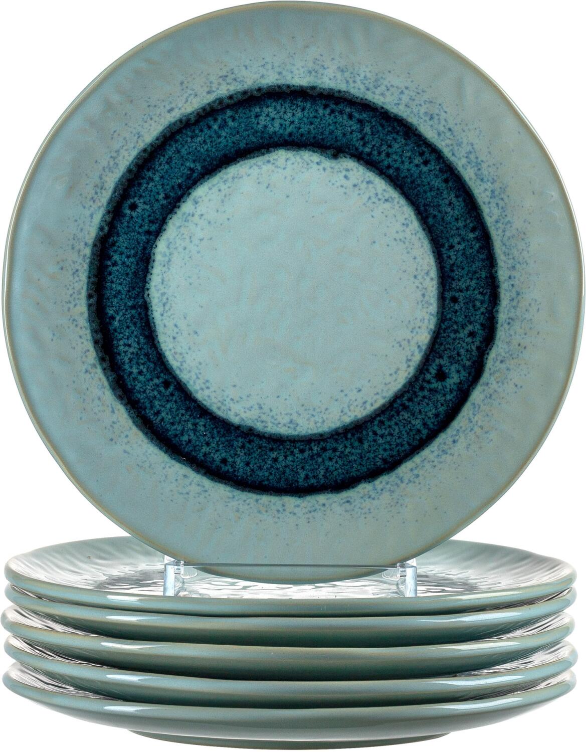 Leonardo Keramikteller MATERA 22,5 cm blau, 6er-Set