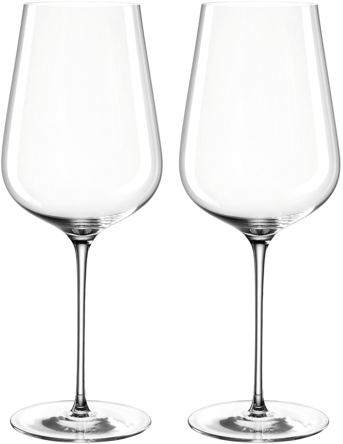 Wein-Glas mit gezogenem Stiel Wein Kelchgläser-Set 740 ml Leonardo Brunelli Rotwein-Gläser 2er Set spülmaschinenfeste Rotwein-Kelche 066420 