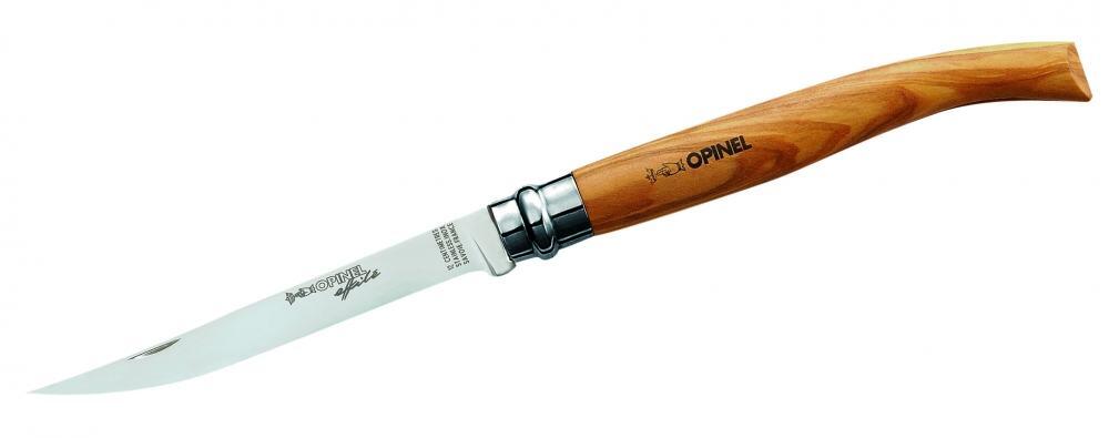 Opinel Messer Slim-Line, Größe 12, rostfrei, Olivenholz
