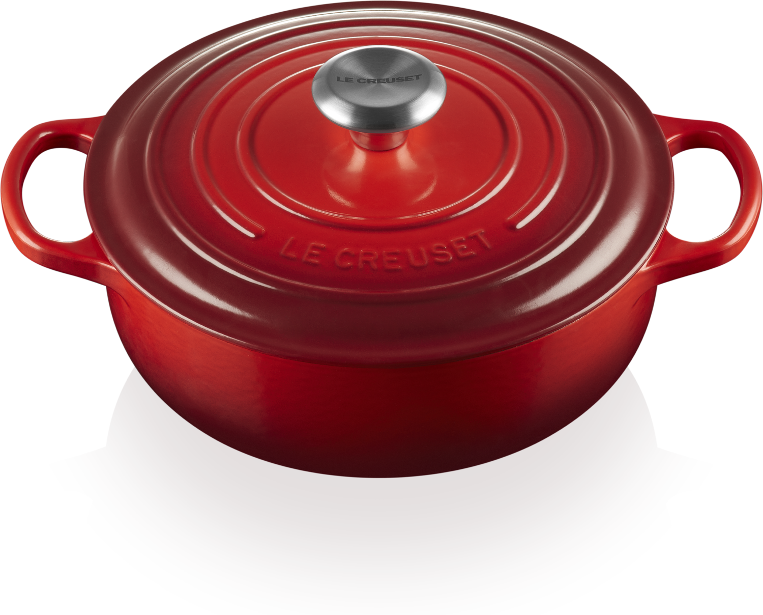 LE CREUSET Signature Everyday Pfanne Aus Gusseisen – 27,9 Cm, Kirschrot, Emailliert, Mit Ergonomischen Griffen