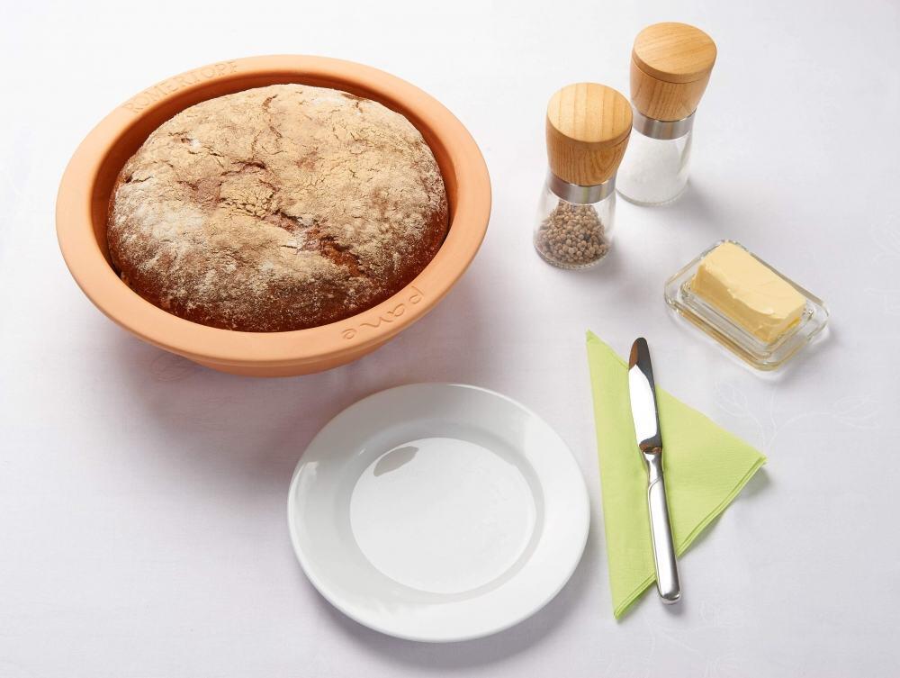 RÖMERTOPF Brotbackform Brotform PANE rund 31 cm für 1000 g 