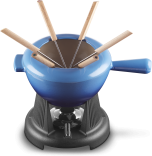 Le Creuset Käsefondue-Set Mode aus Gusseisen in azure