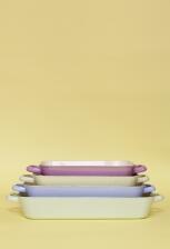 Riess Auflaufform mit Griffen aus Emaille in rosa