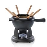 Le Creuset Käsefondue Set aus Gusseisen in schwarz