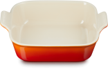 Le Creuset Auflaufform Tradition quadratisch in ofenrot