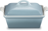 Le Creuset Auflaufform Tradition quadratisch mit Deckel in sea salt