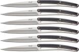 deejo Tafelmesser Serrated, Ebenholz / Hochglanz, 6 Stk.