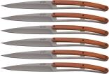 deejo Tafelmesser Serrated, Korallenholz / Titan Grau, 6 Stk.