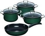 Riess Kochgeschirr-Set aus Emaille, 4-tlg. in teal
