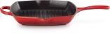 Le Creuset Grillpfanne Signature quadratisch in kirschrot