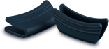 Le Creuset Topf-Griffschutz aus Silikon in nuit, 2er Set
