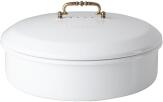 Riess Brotdose aus Emaille, rund in weiß