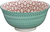 cilio Bowl Amici 15,5 cm mit Rauten in türkis