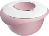 Westmark Rührschüssel mit zweigeteiltem Deckel in rosa-weiß