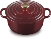 Le Creuset Bräter Signature rund in garnet