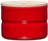 Riess Vorratsdose aus Emaille mit Deckel in tomate