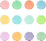 Lurch Silikon-Kronkorken Pastell-Mix, 12er Set