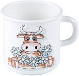 Riess Becher aus Emaille mit Kuh