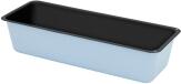 Riess Brotbackform aus Emaille in hellblau/schwarz