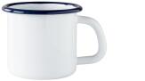 Kockums Tasse aus Emaille, weiß / blau