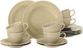 Seltmann Weiden Beat Kaffeeservice 18-teilig, sandbeige