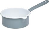 Riess Stielkasserolle aus Emaille in pure grey