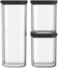 Mepal Vorratsdosen-Set MODULA, 3-tlg. in schwarz