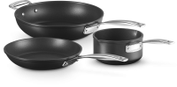 Le Creuset Aluminium-Antihaft Pfannen-Set, 24 cm und 28 cm, Milchtopf 16 cm