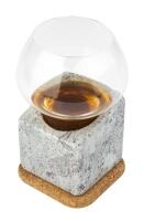 Täljsten Spirituosen-Kühler aus Speckstein mit Trinkglas