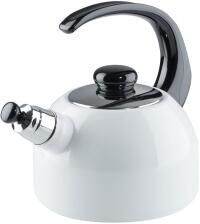 Riess Fl&ouml;tenkessel aus Emaille in wei&szlig;