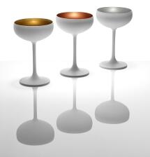 St&ouml;lzle Champagnerschale Elements Metallic im 6er-Set in wei&szlig;-bronze