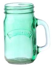 Kilner Clip Top Trinkglas in grün, 0,4 Liter
