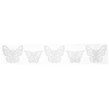 Städter Reliefform Schmetterling 39,5 x 7,5 cm Weiß Silikon