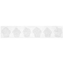 Städter Reliefform Cupcake 39,5 x 7,5 cm Weiß Silikon