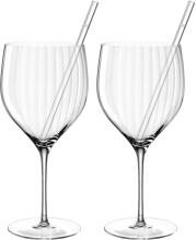 Leonardo Cocktailgläser/Glastrinkhalme POESIA 4-teilig 750 ml