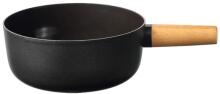 Stöckli Käsefondue-Caquelon Emotion mit Holzgriff, schwarz