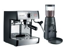 Graef Espressomaschine Pivalla & Kaffeemühle CM 702 im Set