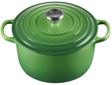 Le Creuset hoher Bräter Signature rund, 24 cm in Bamboo Green